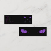 ブーイング-紫色のプロフィールカード スキニー名刺 (正面/裏面)