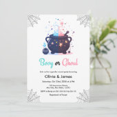 ブーイ・オア・グルー カルドラーン ハロウィン 性別発表 招待状 (スタンド正面)