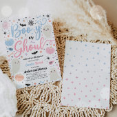 ブーイ・オア・グルー ハロウィン ゴースト 性別発表パーティー 招待状