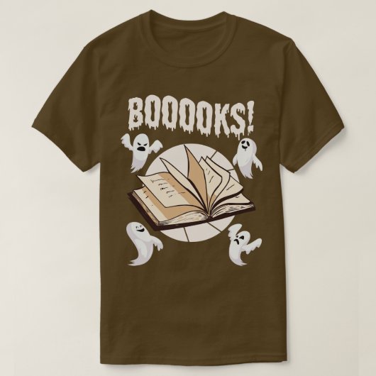 ブーウクスハロウィーンブック幽霊 Tシャツ (デザイン正面)