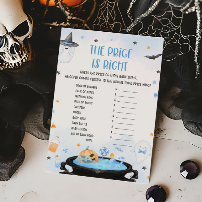 ブーオイハロウィーン価格は正しいゲーム (Blue Oh Sheet Baby Shower The Price is Right Game)
