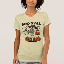 ブーオールスケルトンカウボーイハロウィーン Tシャツ