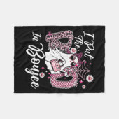 ブーギーな幽霊に Boo を入れたよ おかしい Nk ヒョウ柄 ハーフ丈Tシャツ フリースブランケット (正面(横))