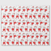 ブーギーウギーサンタクロースのクリスマスギフトラップ ラッピングペーパー (フラット)