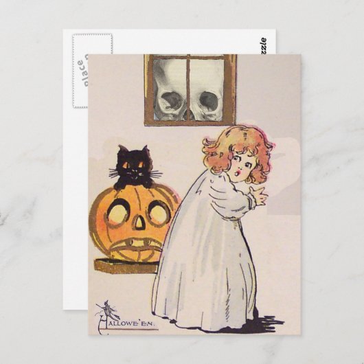 ブーギーマン(ヴィンテージハロウィーンカード) ポストカード (正面/裏面)