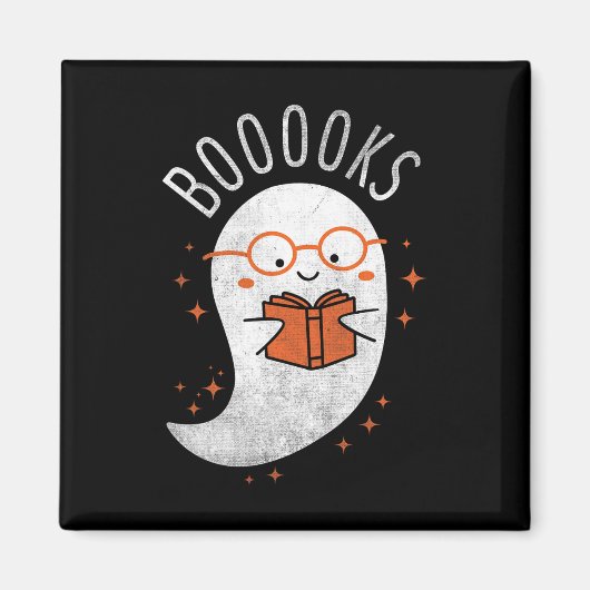ブークス幽霊おかしなハロウィーン先生図書室 マグネット (正面)