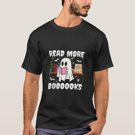 ブークス幽霊ハロウィン読もっと本かわいいブーR Tシャツ (正面)