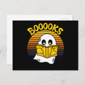 ブークス・幽霊読の本のハロウィーン ポストカード (正面/裏面)