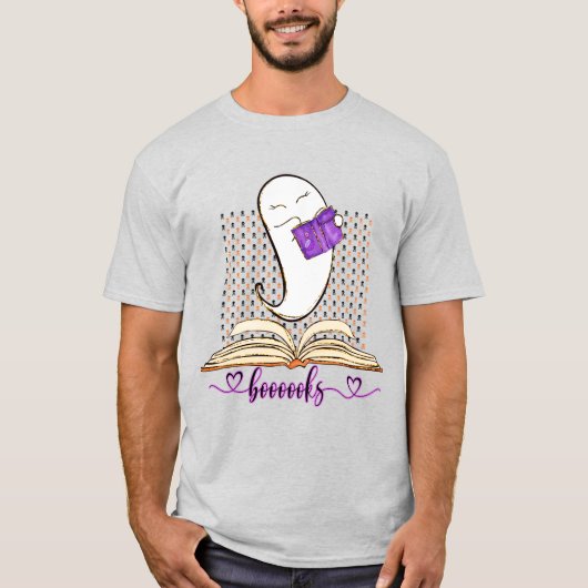 ブークス!幽霊&ブックハロウィン読ズ Tシャツ (正面)