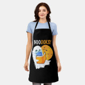 ブークハロウィン読幽霊の本と着用 エプロン (着用した状態)