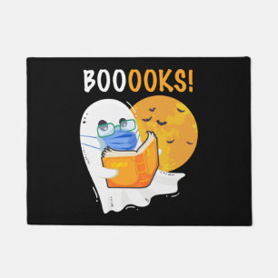 ブークハロウィン読幽霊の本と着用 ドアマット