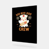 ブークルーおもしろい幽霊不気味ハロウィーンナースT-Shir アクリルサイン (傾斜)