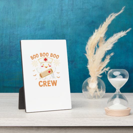 ブークルーおもしろい幽霊不気味ハロウィーンナースT-Shir フォトプラーク (側面)