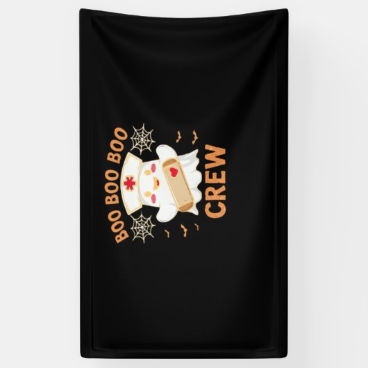 ブークルーおもしろい幽霊不気味ハロウィーンナースT-Shir 横断幕 (縦)