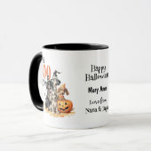 ブークルーかわいい犬の子どもハロウィーン マグカップ (正面左)