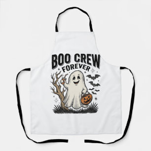 ブークルーはいつまでも ヴィンテージ ゴースト ハロウィン Tシャツ デザイン エプロン