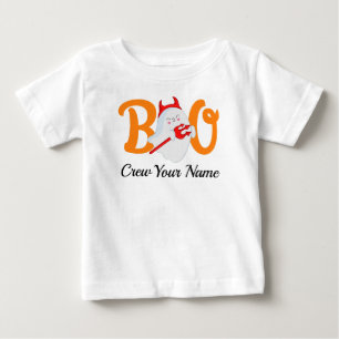 ブークルーオレンジハロウィンファミリーパーソナライズされた ベビーTシャツ