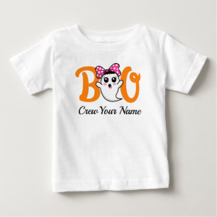 ブークルーオレンジハロウィンファミリーパーソナライズされた ベビーTシャツ