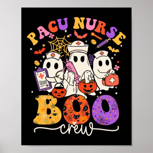 ブークルーコスチュームおもしろいナース幽霊ハロウィーン ポスター (正面)