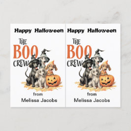 ブークルードッグスクールパーティーハロウィンカード ポストカード