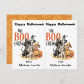 ブークルードッグスクールパーティーハロウィンカード ポストカード (正面/裏面)