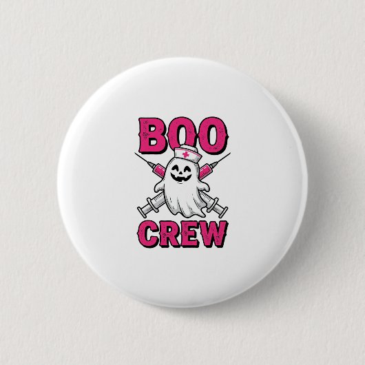 ブークルーナースゴーストハロウィンベクター デザイン 1 缶バッジ (正面)