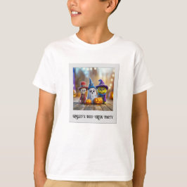 ブークルーハロウィーンカワイトモンスター幽霊スケルトン Tシャツ