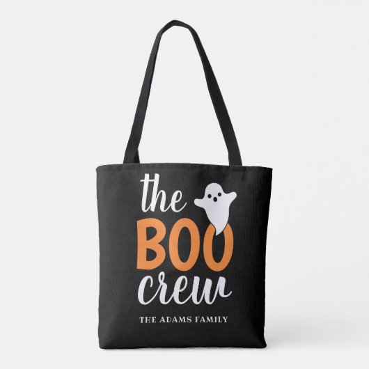 ブークルーハロウィーンブラックオレンジファミリー名 トートバッグ (裏面)