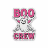 ブークルー看護師ゴーストハロウィンベクターデザイン_1 シール (正面)