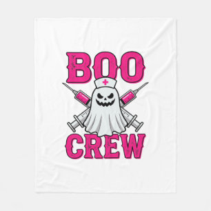 ブークルー看護師ゴーストハロウィン フリースブランケット