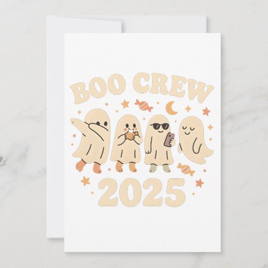 ブークルー かわいいおばけ ハロウィンパーティー 2026 招待状 (正面)