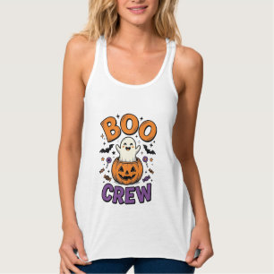 ブークルー かわいいお化けのかぼちゃ ハロウィンTシャツ デザイン タンクトップ
