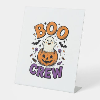 ブークルー かわいいお化けカボチャ ハロウィンTシャツ デザイン 台座サイン