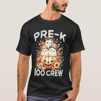 ブークルーPre K担任 ハロウィン おばけ ワイルドフラワー Tシャツ