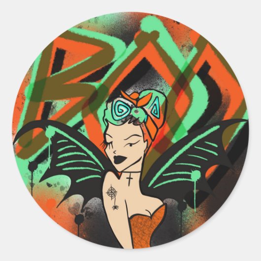 ブーグラフィティウィッチシール ラウンドシール (正面)