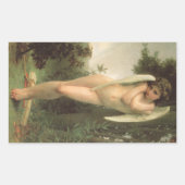 ブーグローによるキューピッド（Cupidon）の天使の肖像 長方形シール (正面)