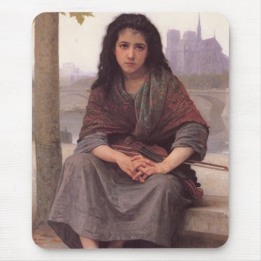 ブーグローによるクラシックな絵画: ボヘミア人 (1890) マウスパッド (正面)