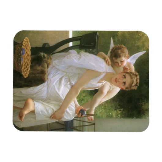 ブーグローによる天使の肖像、仕事の邪魔 マグネット (横)