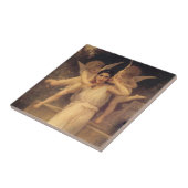 ブーグローによる「若さ」、ヴィクトリア時代の天使の肖像画 タイル (側面)