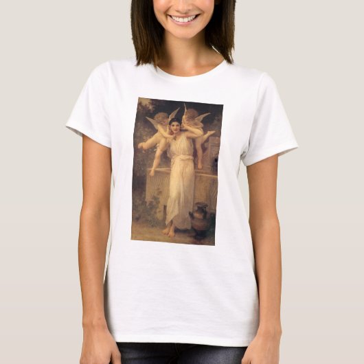 ブーグローによる「若さ」、ヴィクトリア時代の天使の肖像画 Tシャツ (正面)
