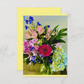 ブーケありがとうご注意 サンキューカード (正面/裏面)