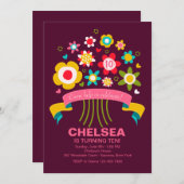 ブーケお洒落招待状 招待状 (正面/裏面)