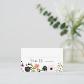 ブーケかわいらしフローラ結婚テーブル番号カード プレイスカード (スタンド正面)