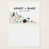 ブーケかわいらしフローラ結婚式の引き出物カード赤面 (正面&裏面)