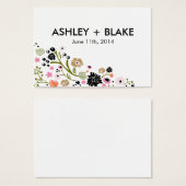 ブーケかわいらしフローラ結婚式の引き出物カード (正面&裏面)