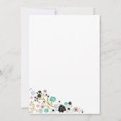 ブーケかわいらしフローラ結婚式招待状赤面 招待状 (裏面)