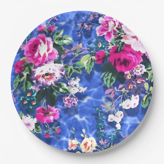 ブーケとバラ ペーパープレート (正面)