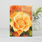 ブーケのサニーイエローローズ 招待状 (スタンド正面)