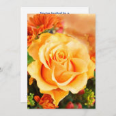 ブーケのサニーイエローローズ 招待状 (正面/裏面)