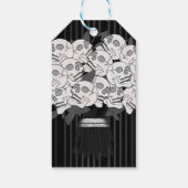 ブーケのスカルバラブラック&ホワイトパーティーの好意 ギフトタグ (裏面)